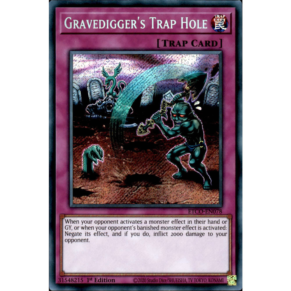 Gravedigger's Trap Hole ETCO-EN078 Yu-Gi-Oh! Card from the Eternity Code Set
