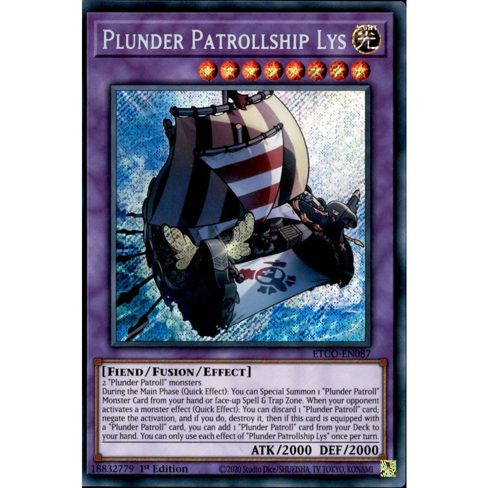 Plunder Patrollship Lys ETCO-EN087 Yu-Gi-Oh! Card from the Eternity Code Set