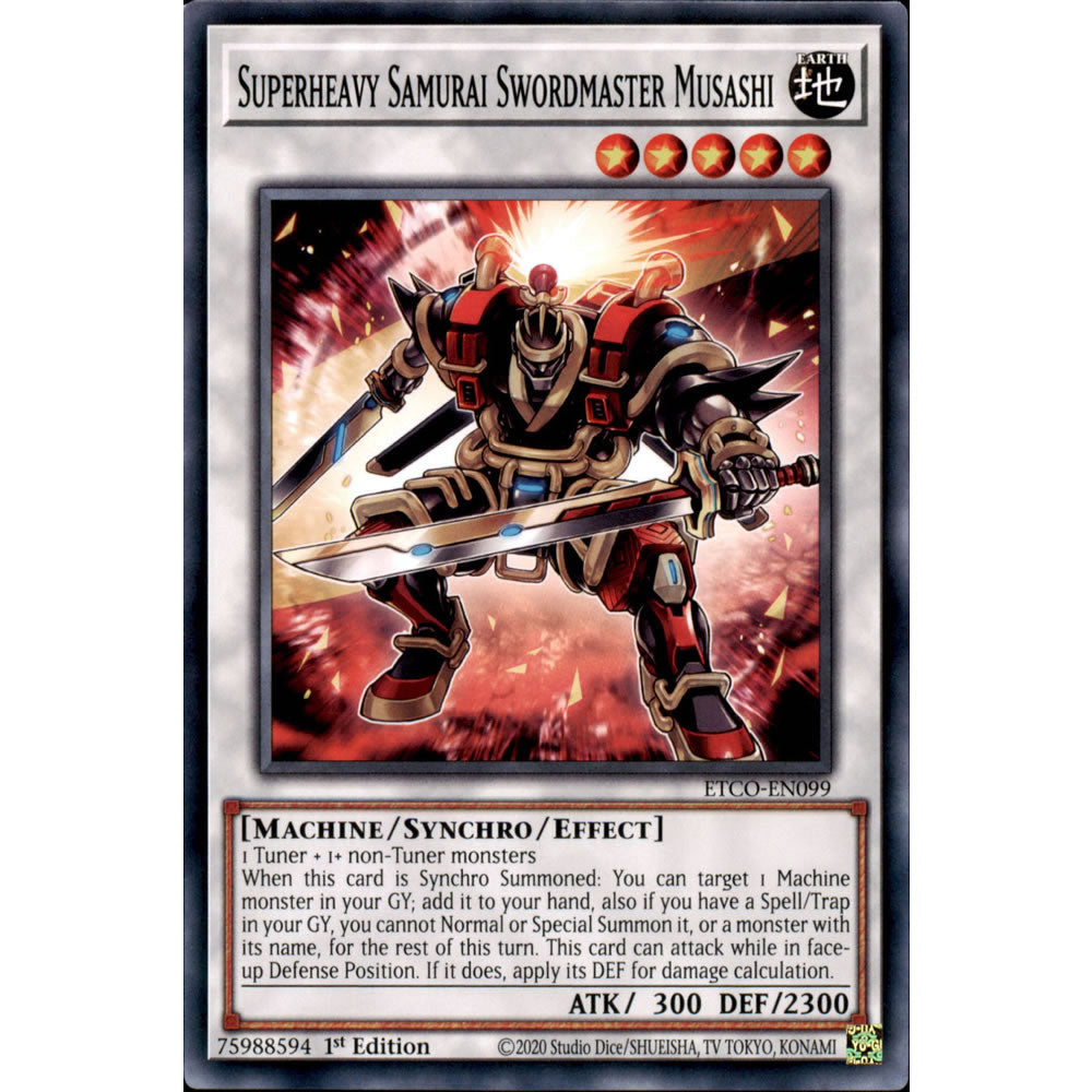 Superheavy Samurai Swordmaster Musashi ETCO-EN099 Yu-Gi-Oh! Card from the Eternity Code Set