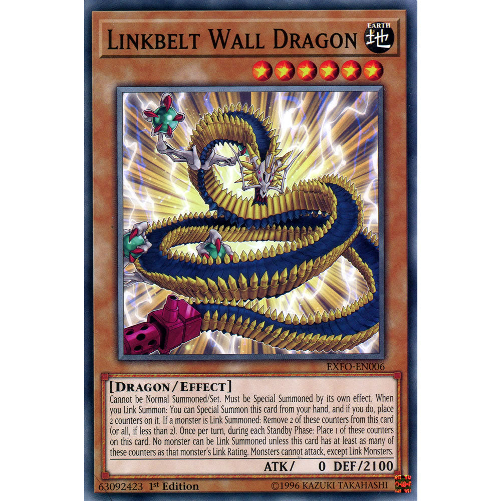 Linkbelt Wall Dragon EXFO-EN006 Yu-Gi-Oh! Card from the Extreme Force Set