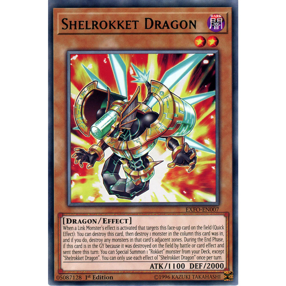 Shelrokket Dragon EXFO-EN007 Yu-Gi-Oh! Card from the Extreme Force Set