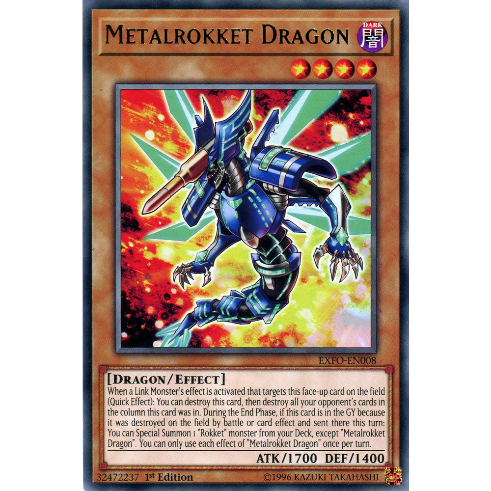 Metalrokket Dragon EXFO-EN008 Yu-Gi-Oh! Card from the Extreme Force Set