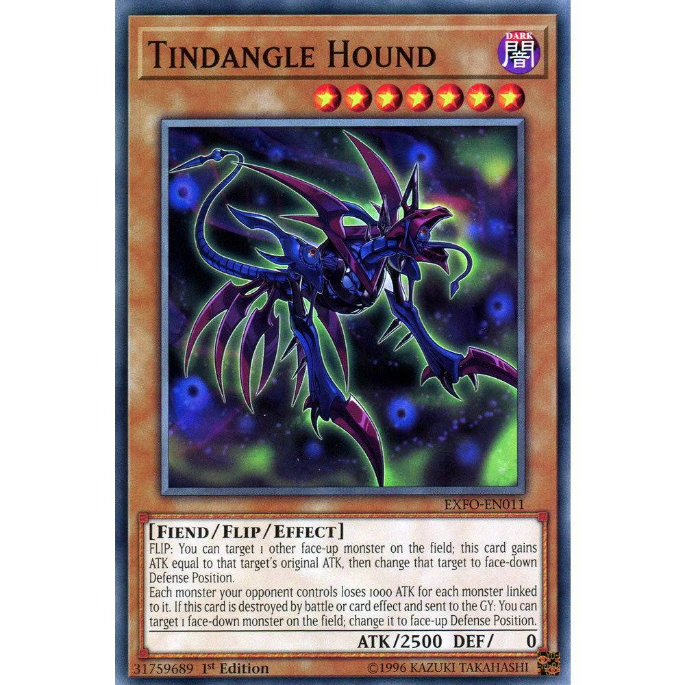 Tindangle Hound EXFO-EN011 Yu-Gi-Oh! Card from the Extreme Force Set