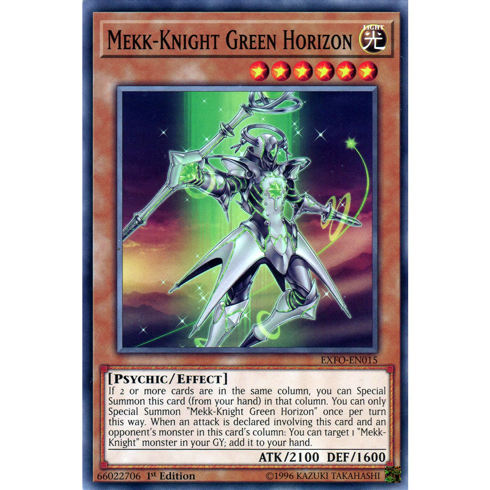 Mekk-Knight Green Horizon EXFO-EN015 Yu-Gi-Oh! Card from the Extreme Force Set