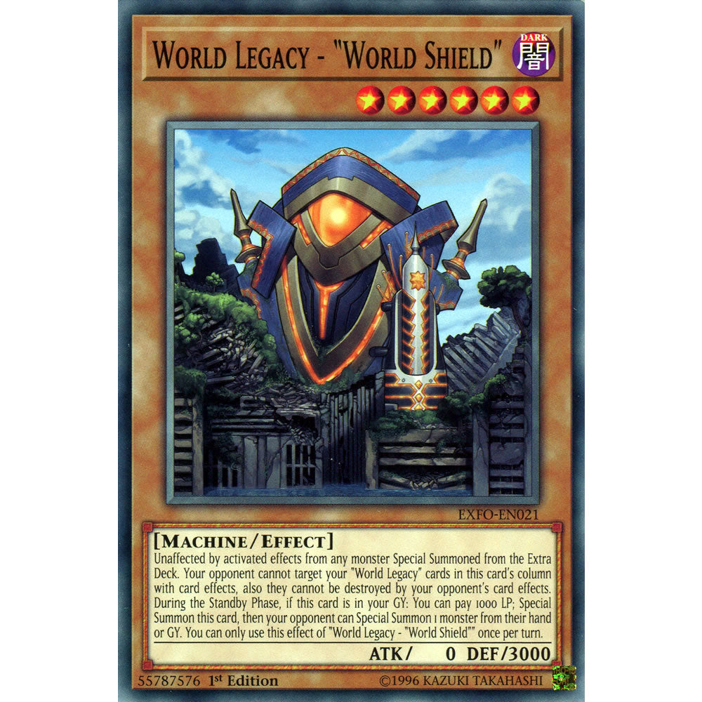 World Legacy - "World Shield" EXFO-EN021 Yu-Gi-Oh! Card from the Extreme Force Set