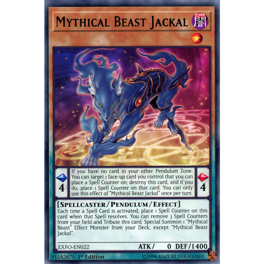 Mythical Beast Jackal EXFO-EN022 Yu-Gi-Oh! Card from the Extreme Force Set