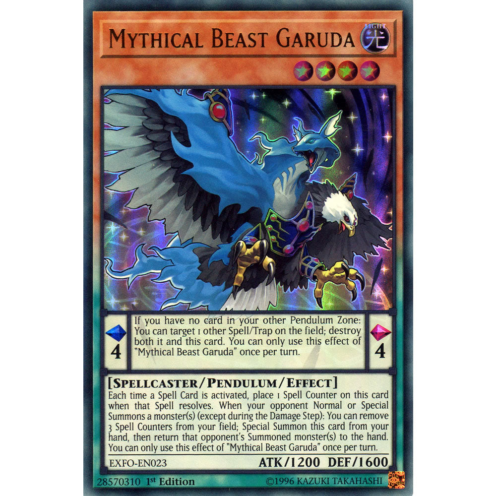 Mythical Beast Garuda EXFO-EN023 Yu-Gi-Oh! Card from the Extreme Force Set