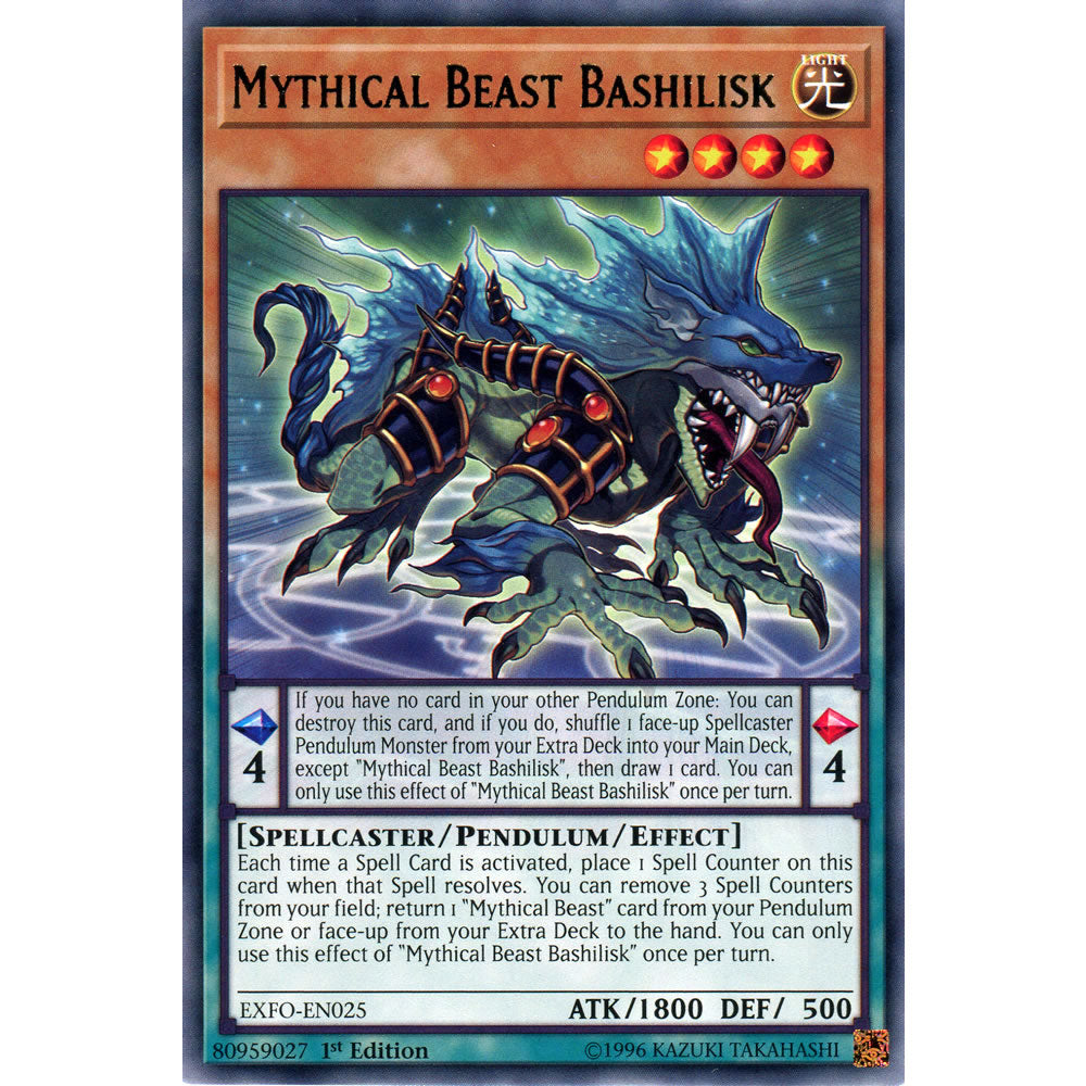 Mythical Beast Bashilisk EXFO-EN025 Yu-Gi-Oh! Card from the Extreme Force Set