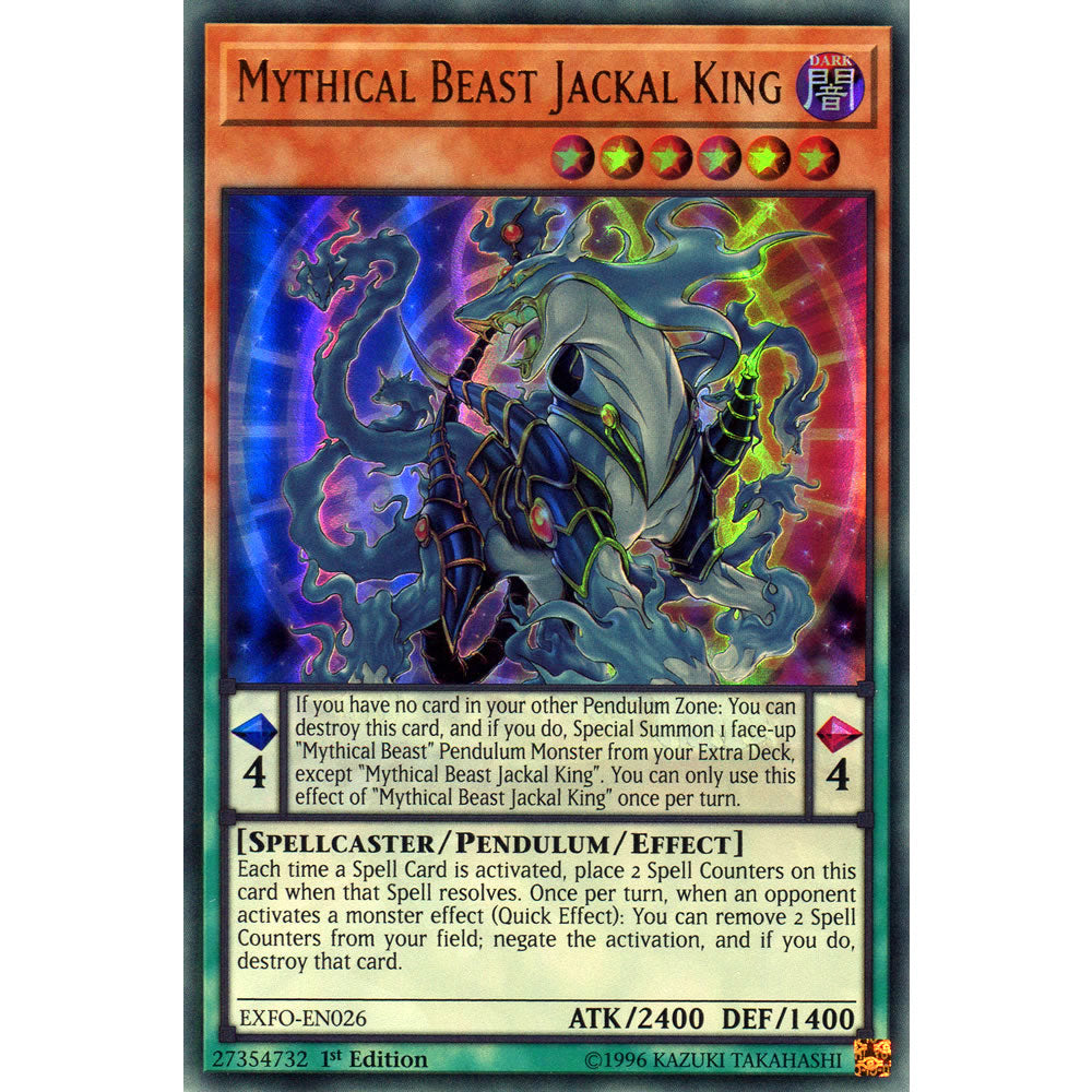 Mythical Beast Jackal King EXFO-EN026 Yu-Gi-Oh! Card from the Extreme Force Set