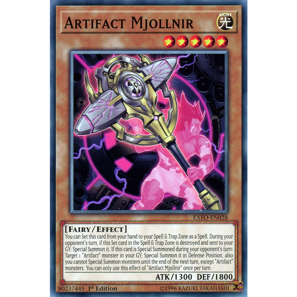 Artifact Mjollnir EXFO-EN028 Yu-Gi-Oh! Card from the Extreme Force Set