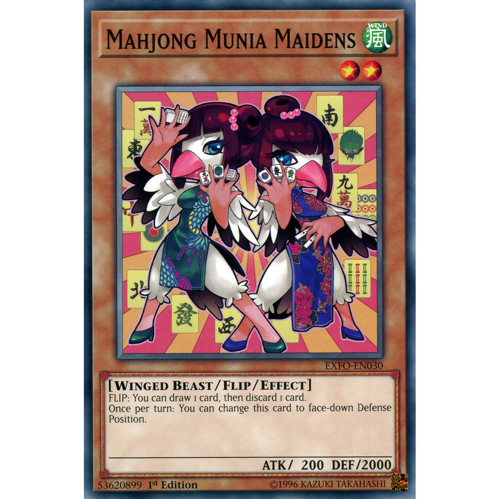 Mahjong Munia Maidens EXFO-EN030 Yu-Gi-Oh! Card from the Extreme Force Set