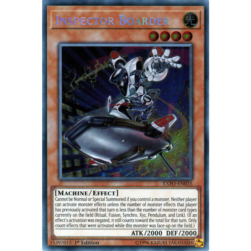 Inspector Boarder EXFO-EN035 Yu-Gi-Oh! Card from the Extreme Force Set