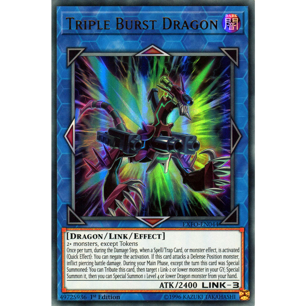 Triple Burst Dragon EXFO-EN044 Yu-Gi-Oh! Card from the Extreme Force Set