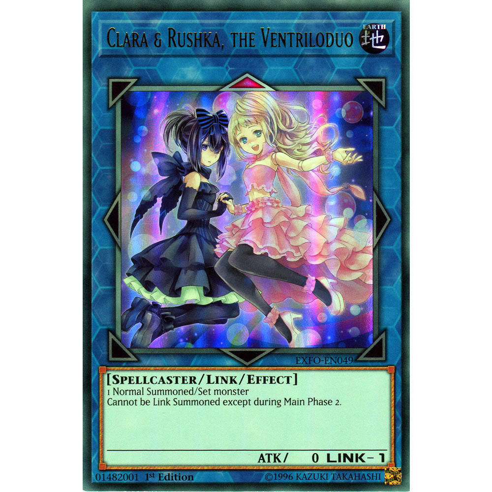 Clara & Rushka, the Ventriloduo EXFO-EN049 Yu-Gi-Oh! Card from the Extreme Force Set