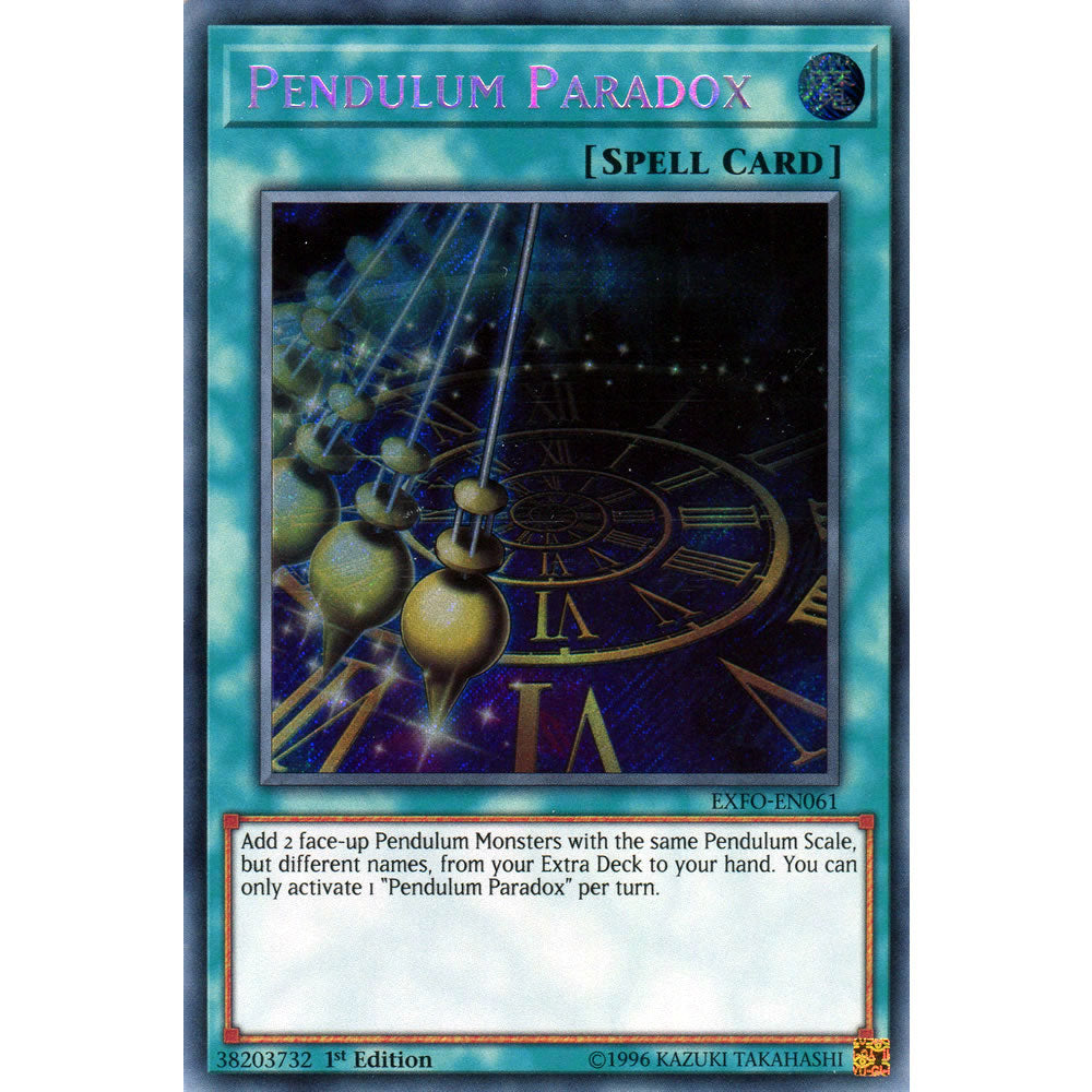 Pendulum Paradox EXFO-EN061 Yu-Gi-Oh! Card from the Extreme Force Set