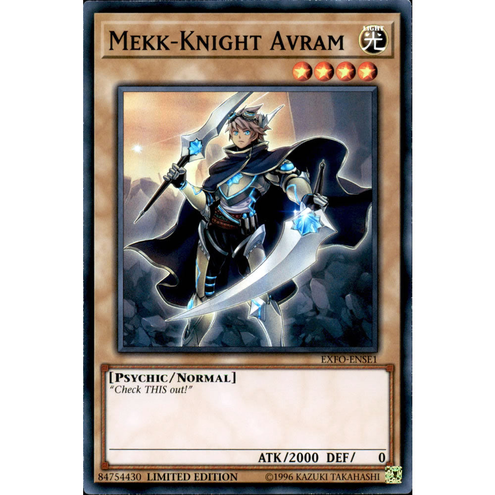 Mekk-Knight Avram EXFO-ENSE1 Yu-Gi-Oh! Card from the Extreme Force Special Edition Set
