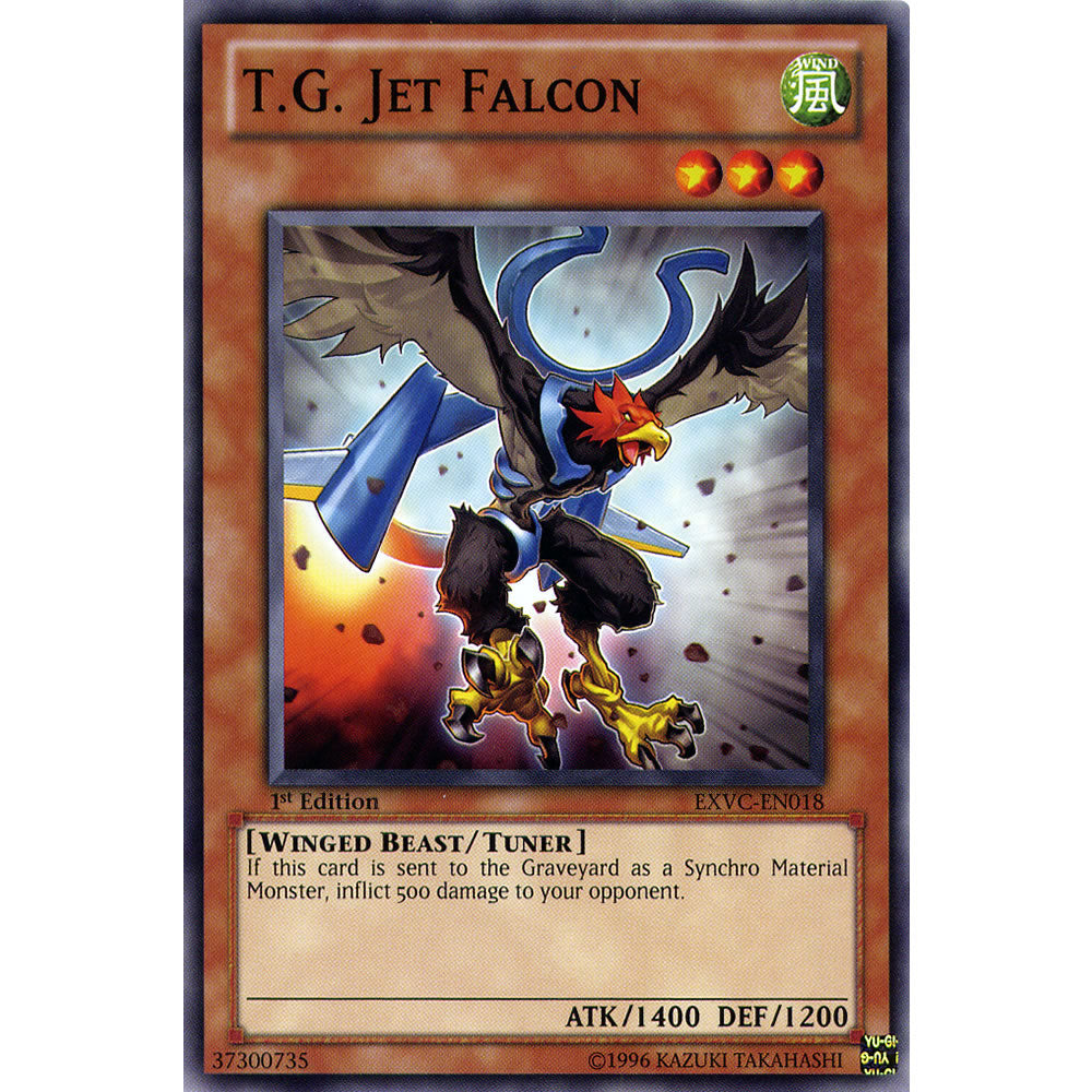 T.G. Jet Falcon EXVC-EN018 Yu-Gi-Oh! Card from the Extreme Victory Set