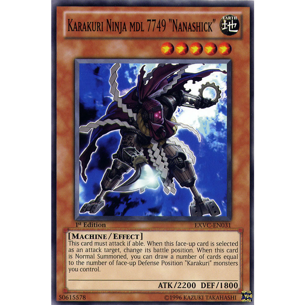 Karakuri Ninja mdl 7749 "Nanashick" EXVC-EN031 Yu-Gi-Oh! Card from the Extreme Victory Set