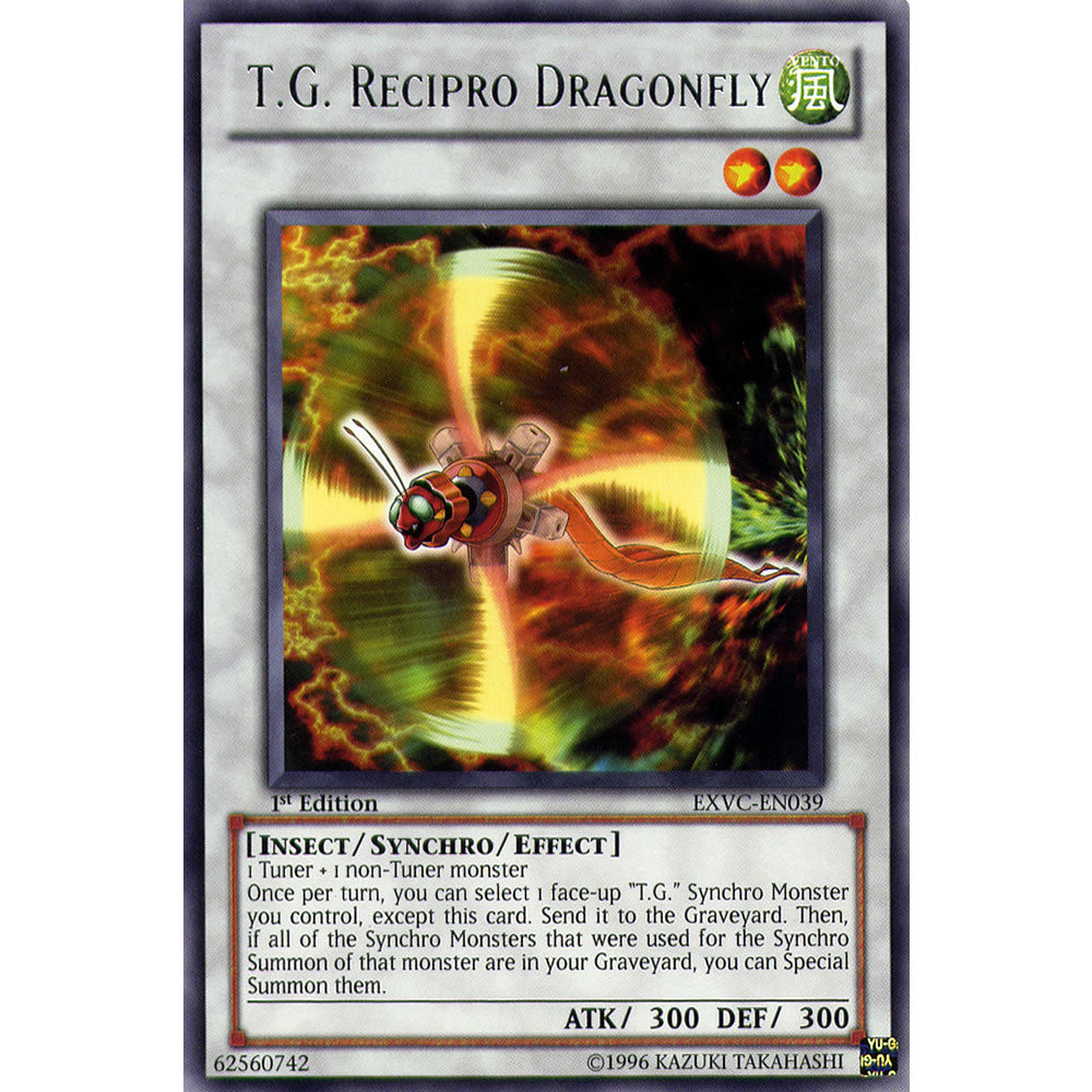 T.G. Recipro Dragonfly EXVC-EN039 Yu-Gi-Oh! Card from the Extreme Victory Set