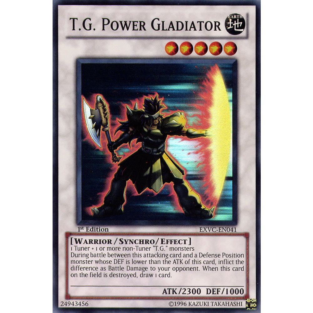 T.G. Power Gladiator EXVC-EN041 Yu-Gi-Oh! Card from the Extreme Victory Set