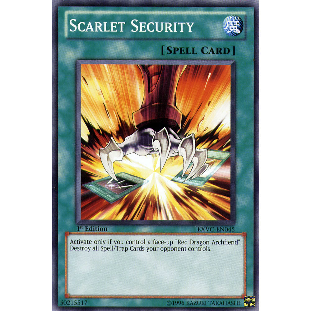 Scarlet Security EXVC-EN045 Yu-Gi-Oh! Card from the Extreme Victory Set