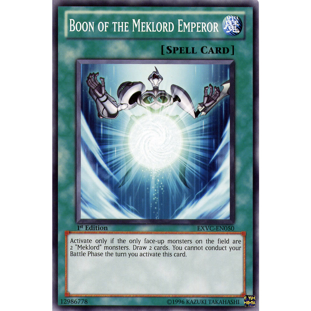 Boon of the Meklord Emperor EXVC-EN050 Yu-Gi-Oh! Card from the Extreme Victory Set