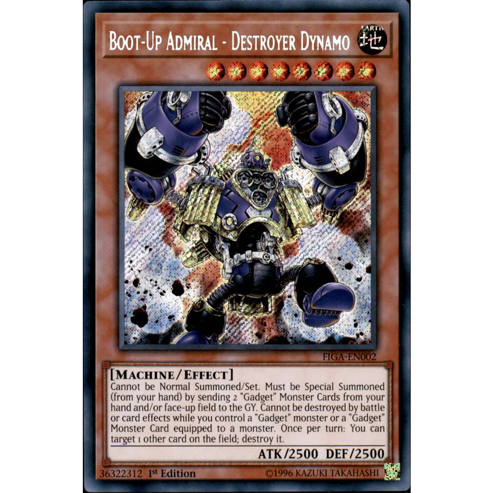 Boot-Up Admiral - Destroyer Dynamo FIGA-EN002 Yu-Gi-Oh! Card from the Fists of the Gadgets Set