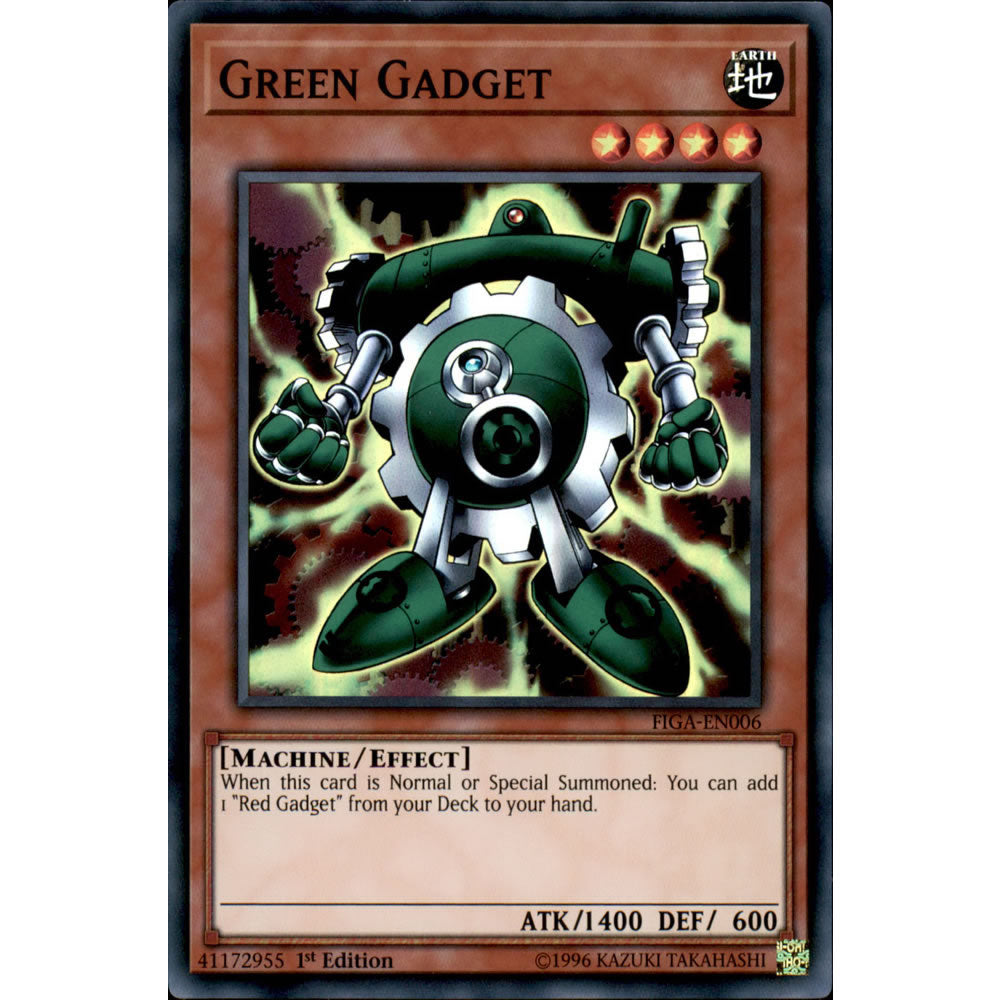 Green Gadget FIGA-EN006 Yu-Gi-Oh! Card from the Fists of the Gadgets Set