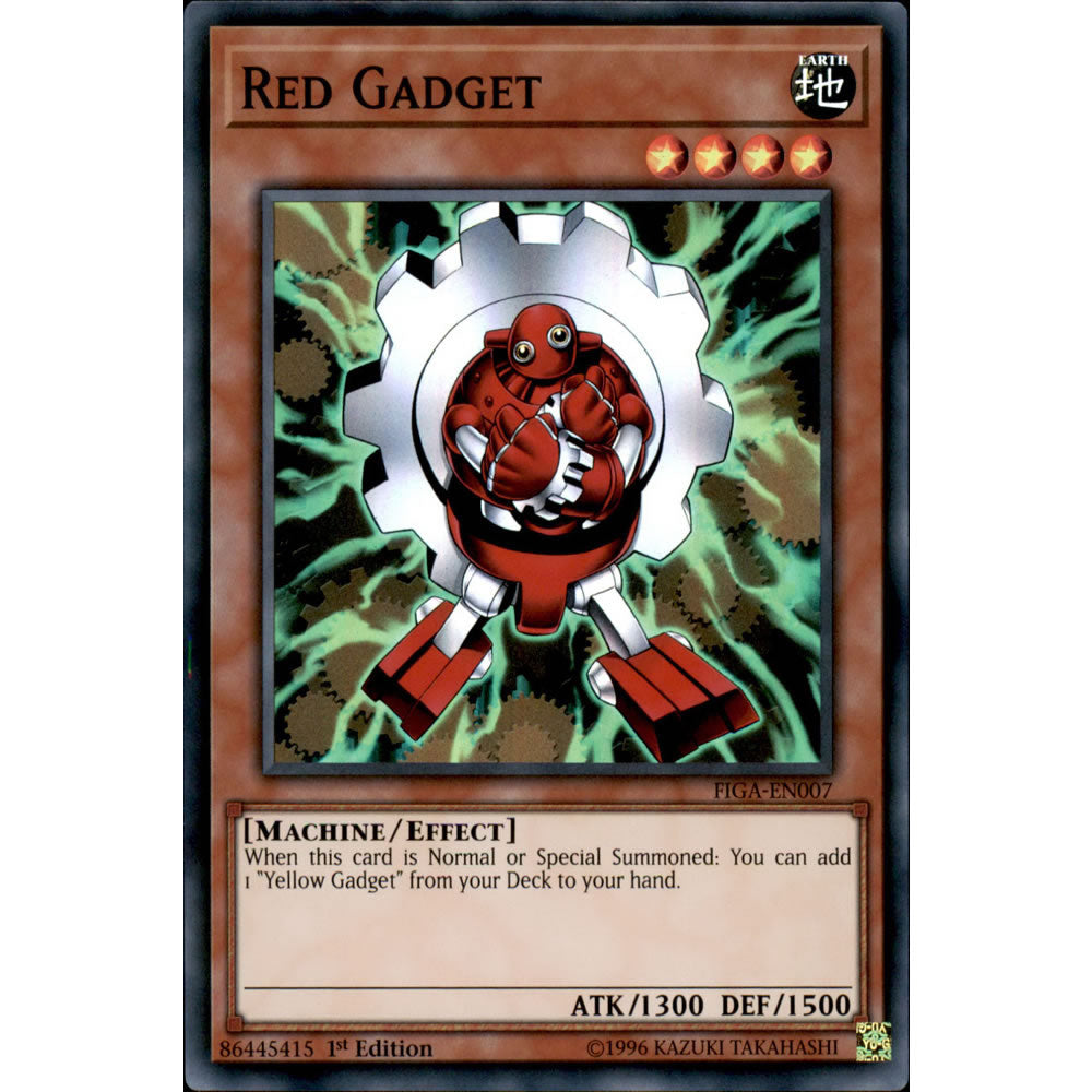 Red Gadget FIGA-EN007 Yu-Gi-Oh! Card from the Fists of the Gadgets Set
