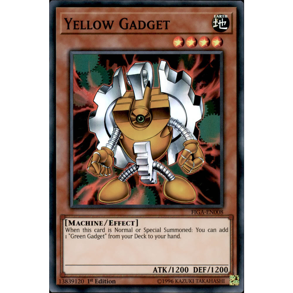 Yellow Gadget FIGA-EN008 Yu-Gi-Oh! Card from the Fists of the Gadgets Set