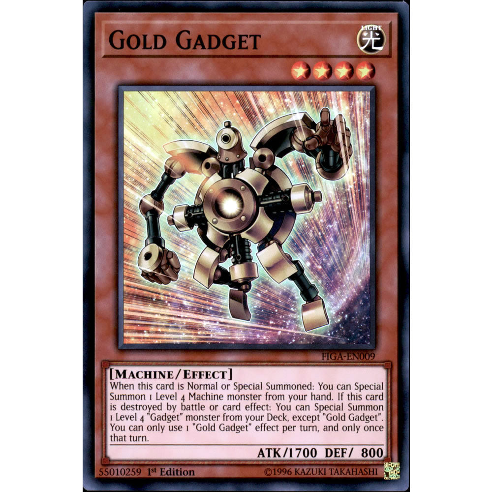 Gold Gadget FIGA-EN009 Yu-Gi-Oh! Card from the Fists of the Gadgets Set