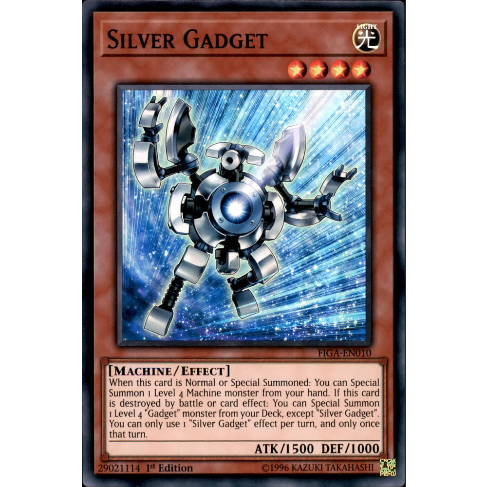 Silver Gadget FIGA-EN010 Yu-Gi-Oh! Card from the Fists of the Gadgets Set