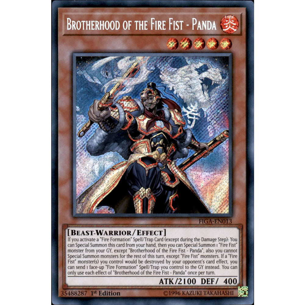 Brotherhood of the Fire Fist - Panda FIGA-EN013 Yu-Gi-Oh! Card from the Fists of the Gadgets Set