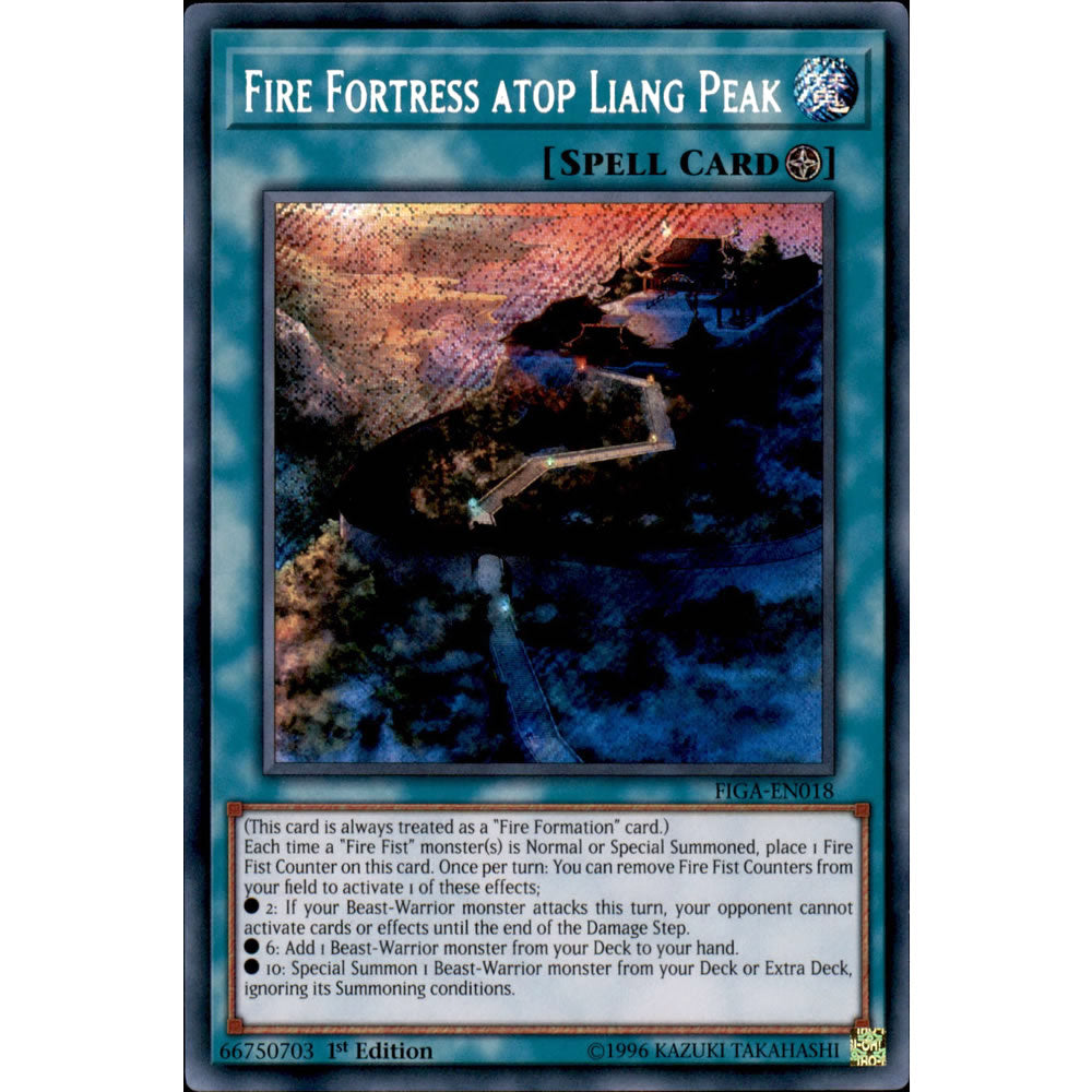 Fire Fortress atop Liang Peak FIGA-EN018 Yu-Gi-Oh! Card from the Fists of the Gadgets Set
