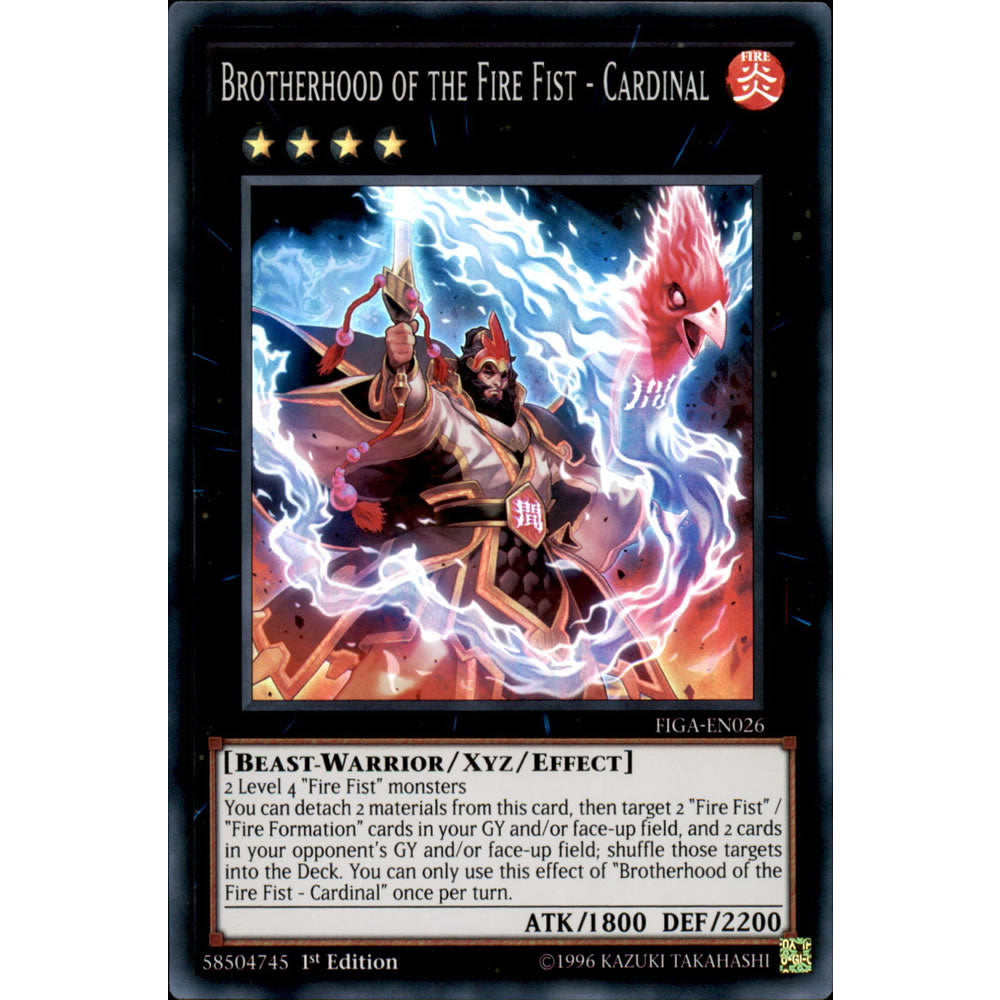 Brotherhood of the Fire Fist - Cardinal FIGA-EN026 Yu-Gi-Oh! Card from the Fists of the Gadgets Set