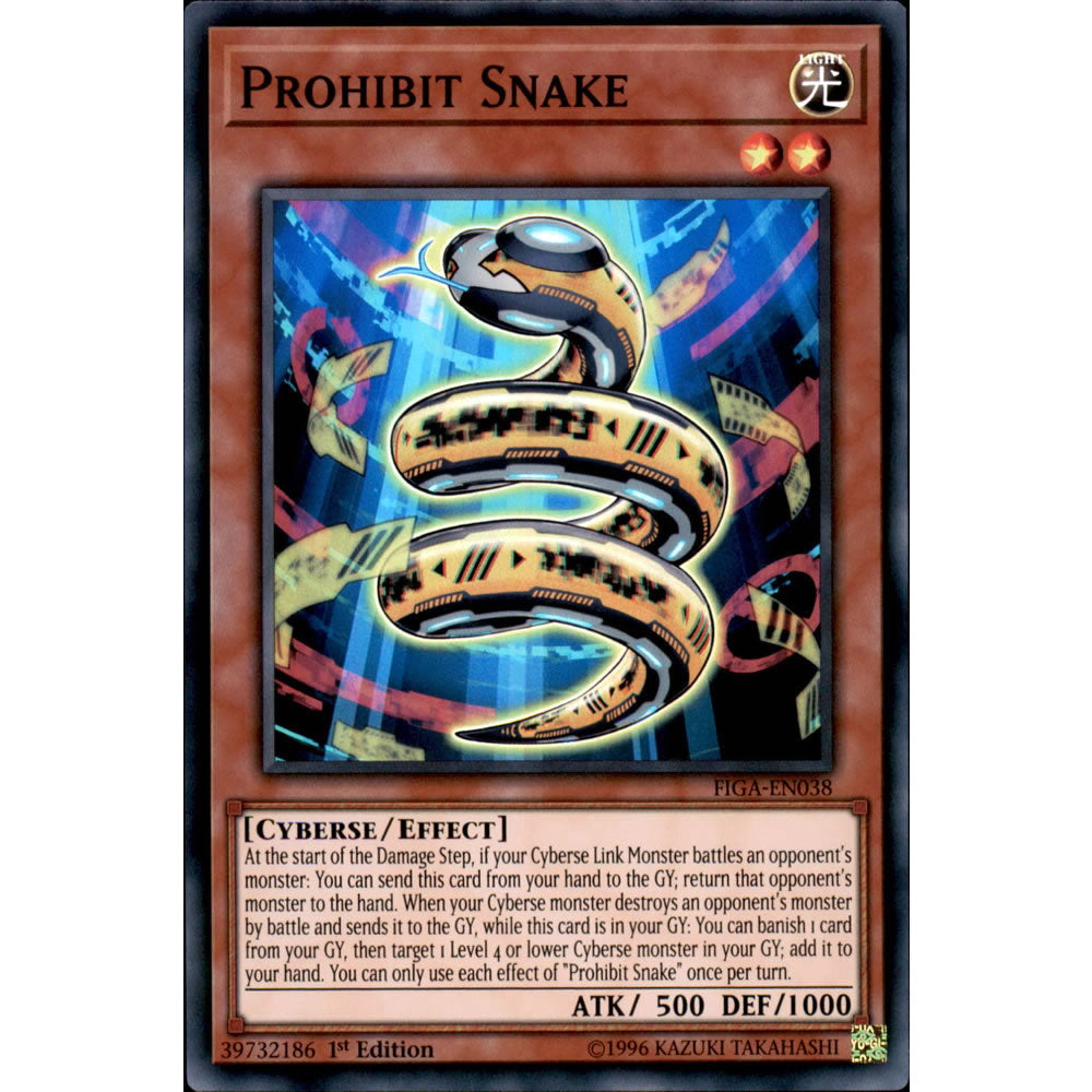 Prohibit Snake FIGA-EN038 Yu-Gi-Oh! Card from the Fists of the Gadgets Set