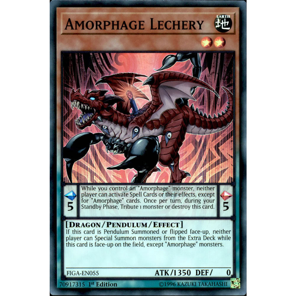 Amorphage Lechery FIGA-EN055 Yu-Gi-Oh! Card from the Fists of the Gadgets Set