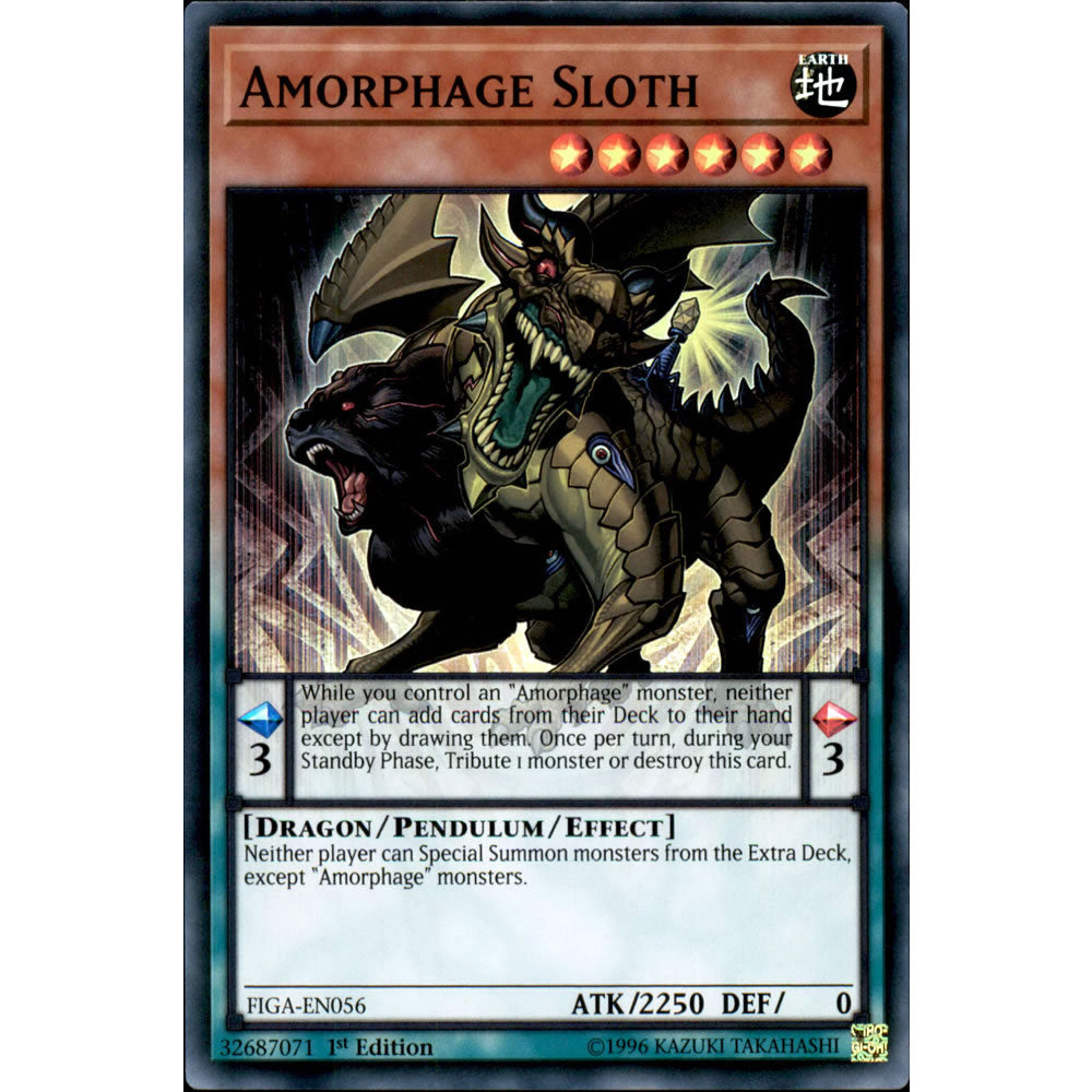 Amorphage Sloth FIGA-EN056 Yu-Gi-Oh! Card from the Fists of the Gadgets Set