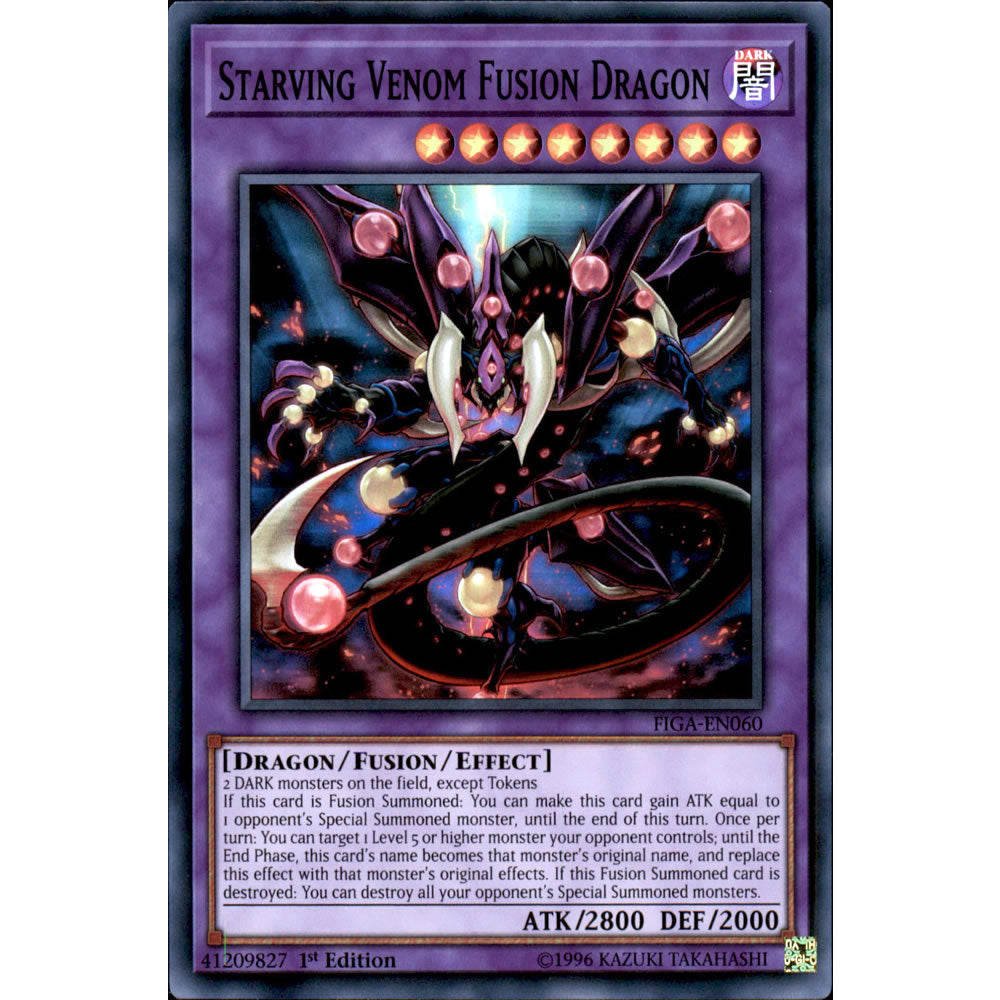 Starving Venom Fusion Dragon FIGA-EN060 Yu-Gi-Oh! Card from the Fists of the Gadgets Set