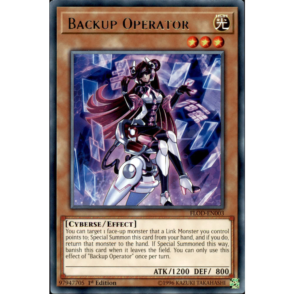 Backup Operator FLOD-EN003 Yu-Gi-Oh! Card from the Flames of Destruction Set
