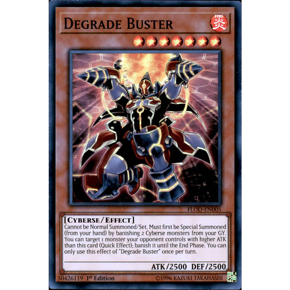 Degrade Buster FLOD-EN005 Yu-Gi-Oh! Card from the Flames of Destruction Set