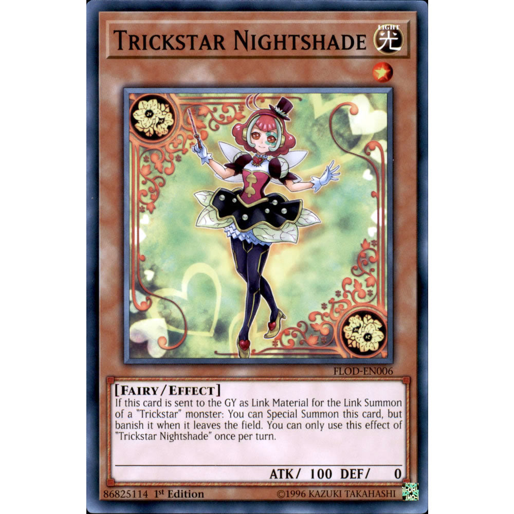 Trickstar Nightshade FLOD-EN006 Yu-Gi-Oh! Card from the Flames of Destruction Set