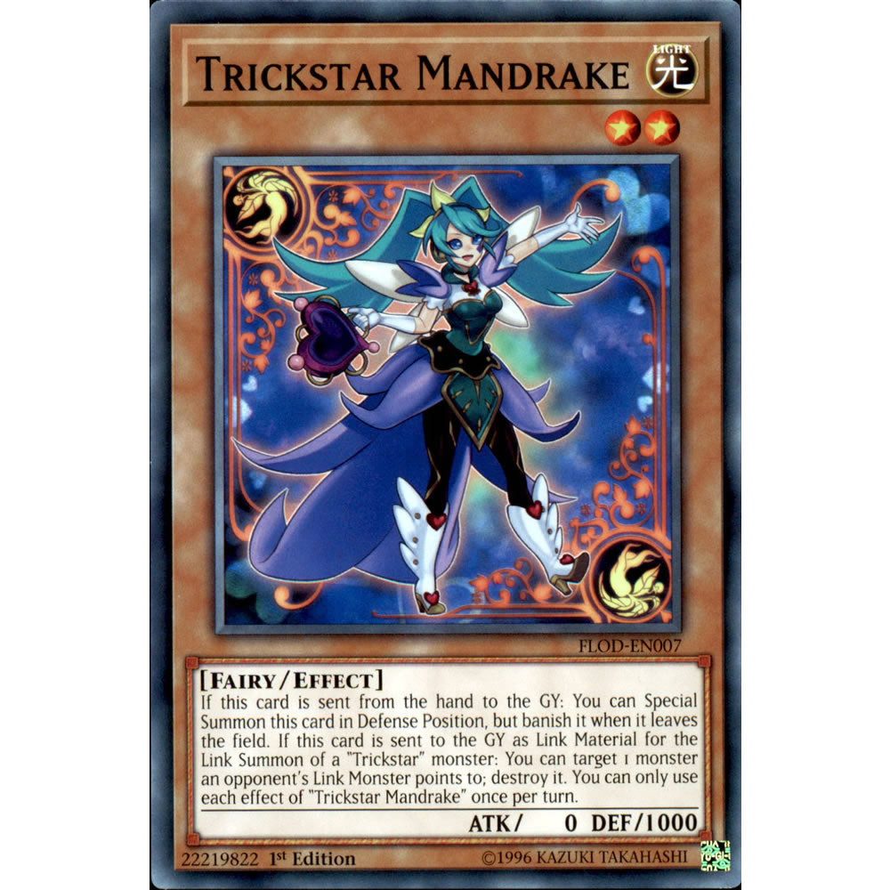 Trickstar Mandrake FLOD-EN007 Yu-Gi-Oh! Card from the Flames of Destruction Set