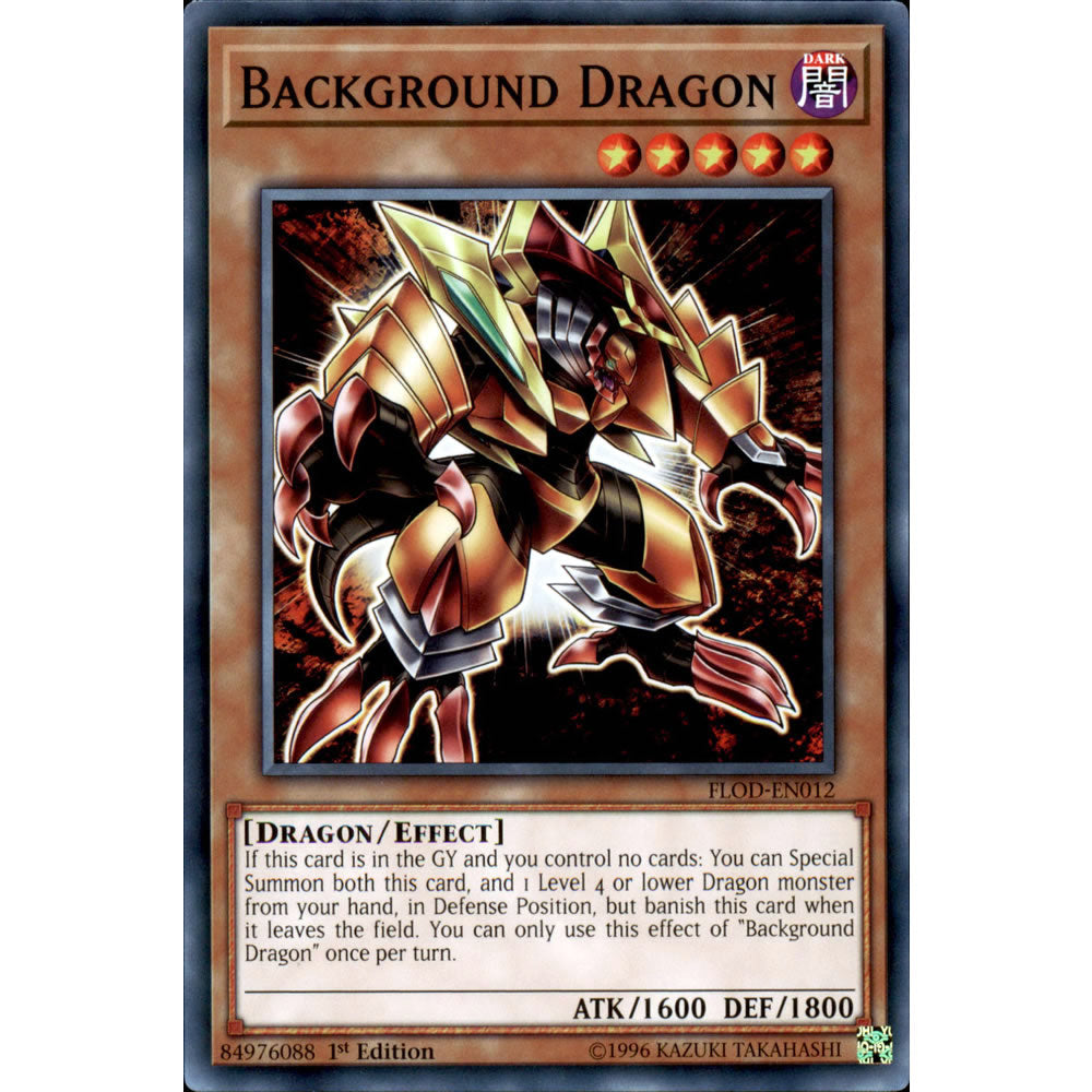 Background Dragon FLOD-EN012 Yu-Gi-Oh! Card from the Flames of Destruction Set