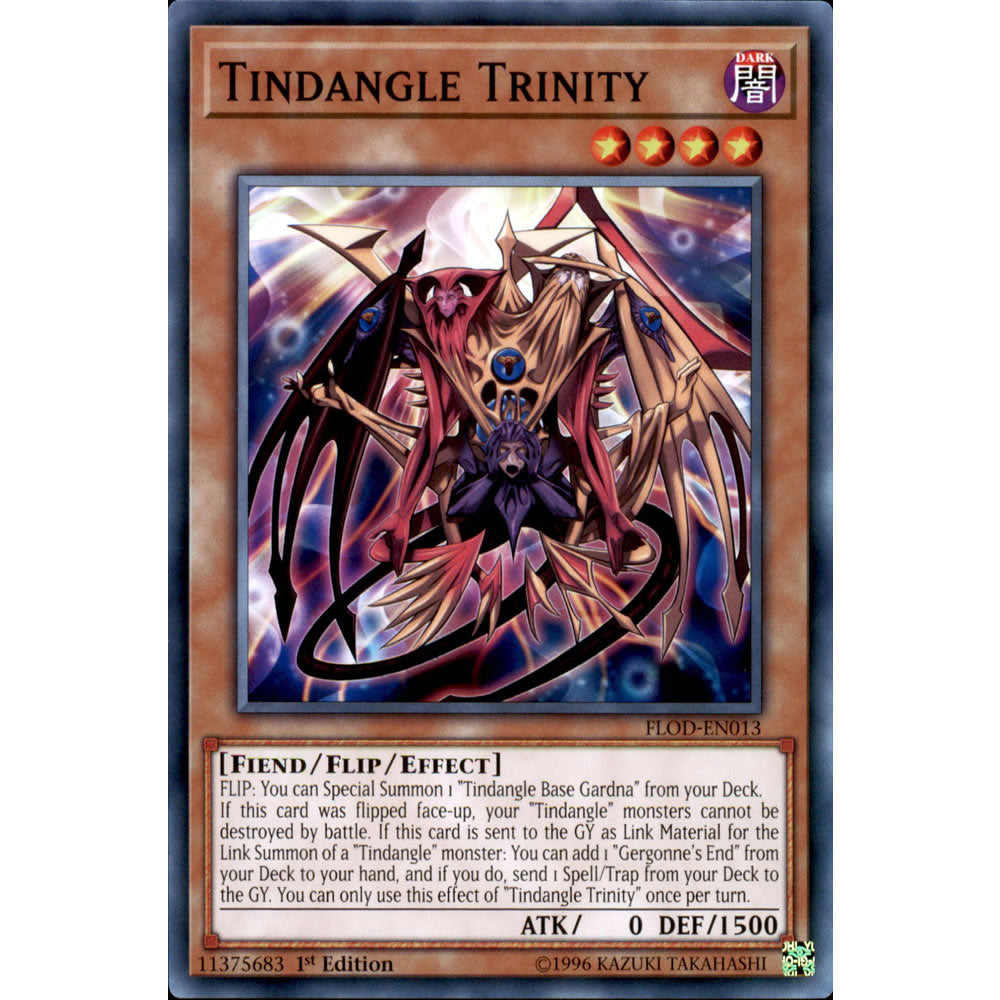 Tindangle Trinity FLOD-EN013 Yu-Gi-Oh! Card from the Flames of Destruction Set
