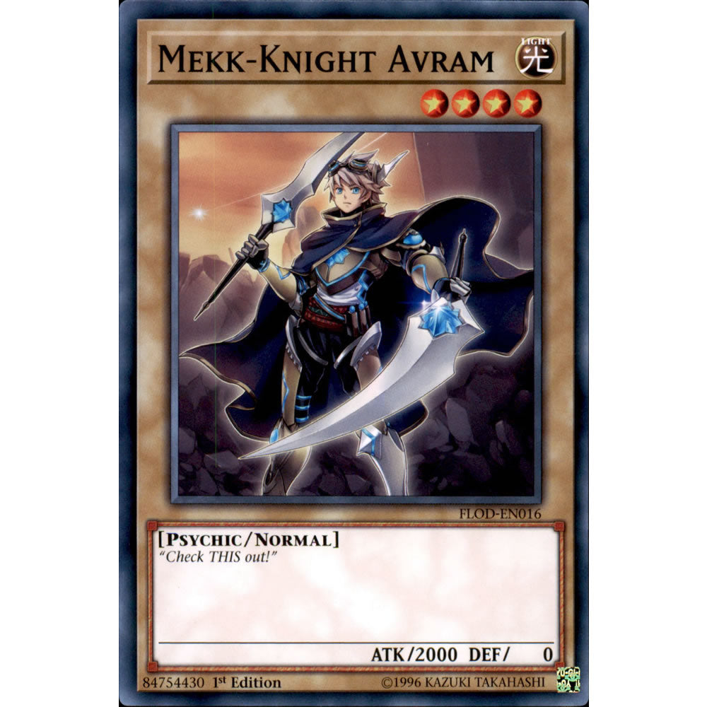 Mekk-Knight Avram FLOD-EN016 Yu-Gi-Oh! Card from the Flames of Destruction Set