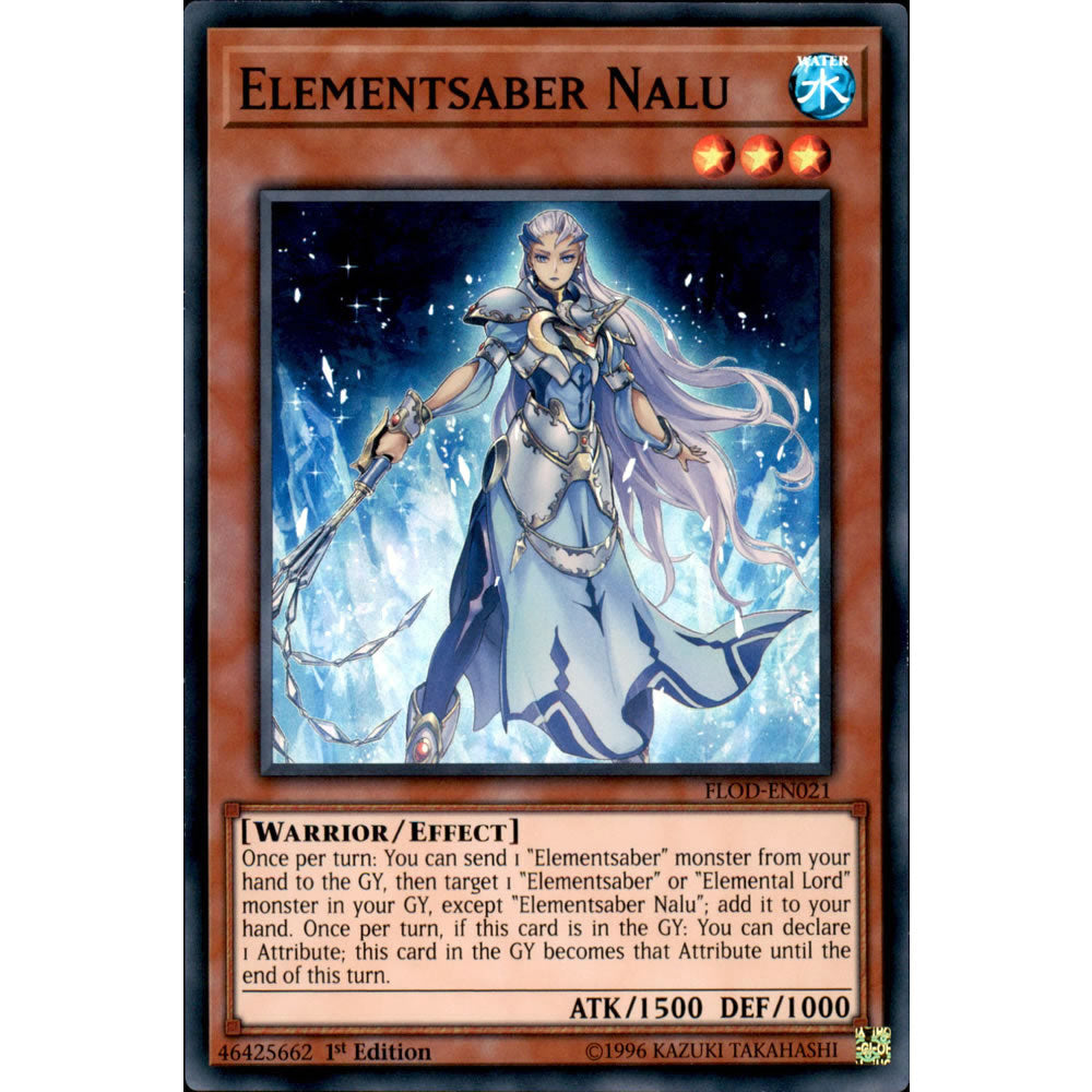 Elementsaber Nalu FLOD-EN021 Yu-Gi-Oh! Card from the Flames of Destruction Set