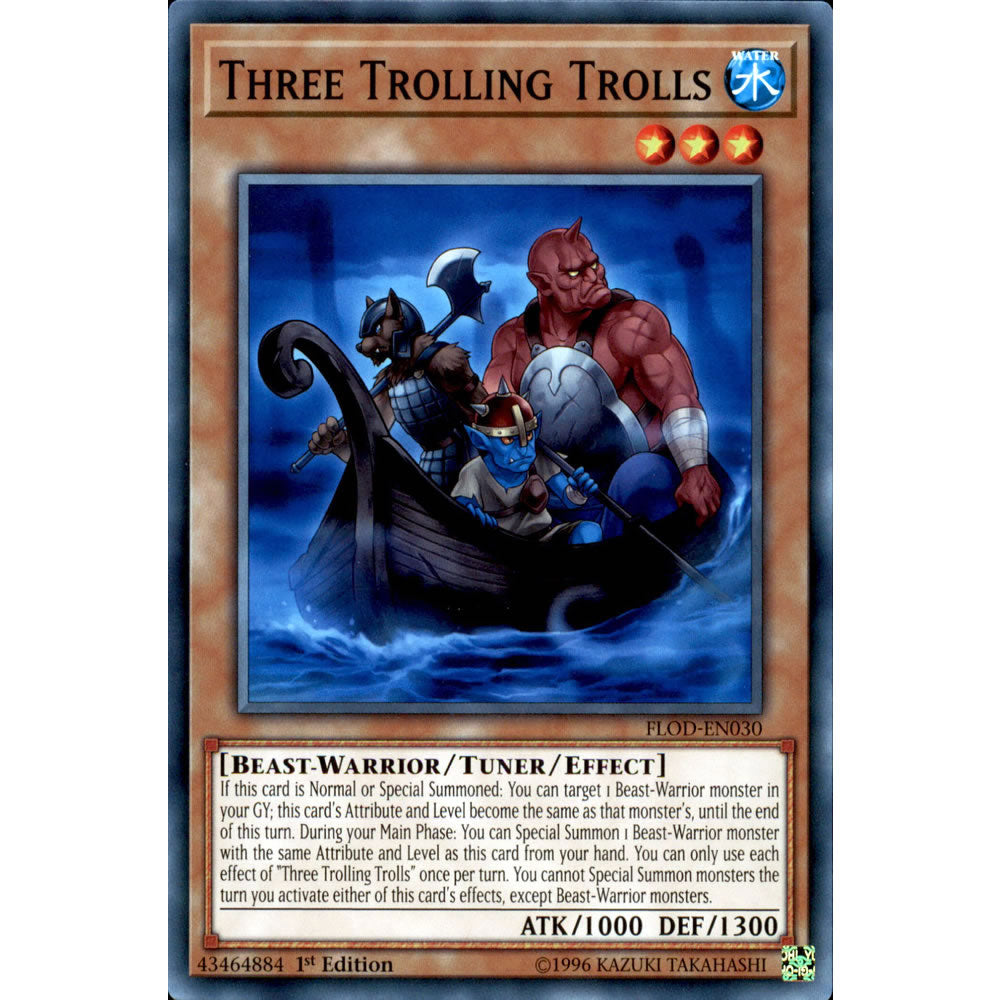 Three Trolling Trolls FLOD-EN030 Yu-Gi-Oh! Card from the Flames of Destruction Set