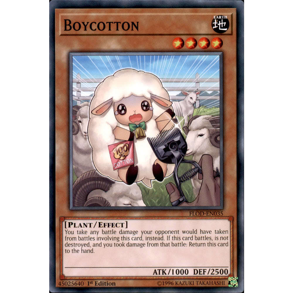 Boycotton FLOD-EN035 Yu-Gi-Oh! Card from the Flames of Destruction Set