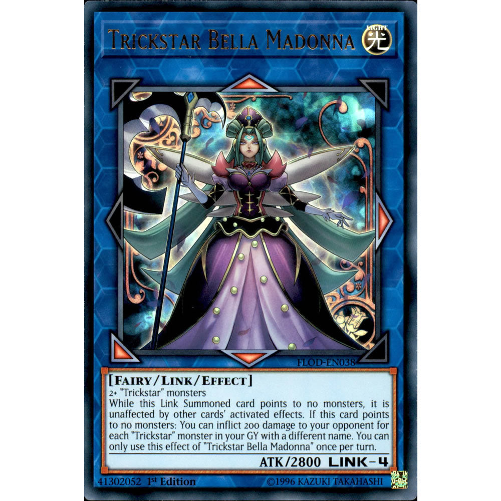 Trickstar Bella Madonna FLOD-EN038 Yu-Gi-Oh! Card from the Flames of Destruction Set